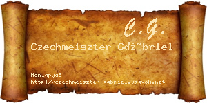 Czechmeiszter Gábriel névjegykártya